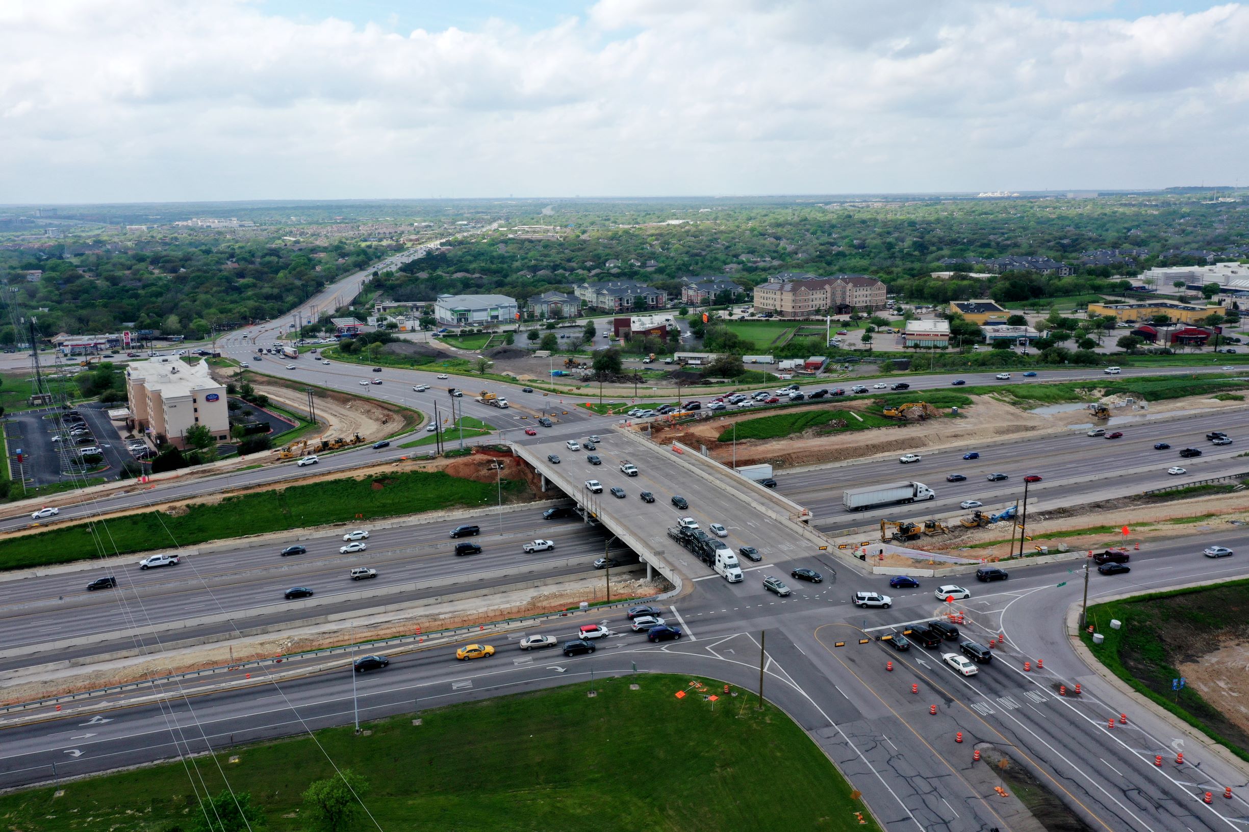 I-35 at Parmer Lane progress- March 2020